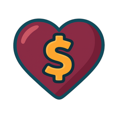 Vibe Tips Heart $ Logo